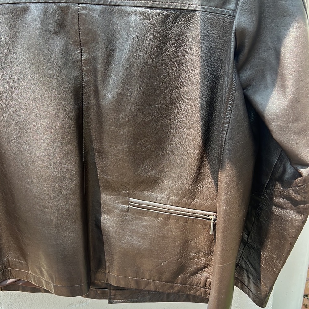 Vintage, Donald Pliner, bomber jacket glove, leather, Italian man size medium - Picture 4 of 9